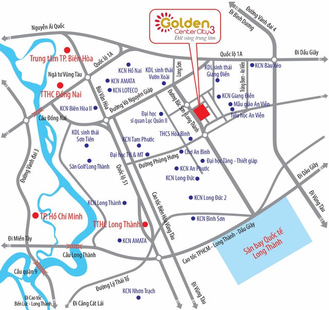 Từ Golden Center City 3 dễ dàng kết nối nhanh chóng với tất cả các khu vực.