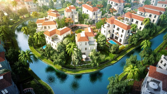 Hệ thống kênh đào sinh thái tại quần thể biệt thự nghỉ dưỡng BRG Coastal City.