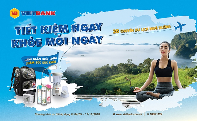 100% cơ hội nhận quà từ Vietbank với chương trình “Tiết kiệm ngay – Khỏe mỗi ngày” - Ảnh 1.