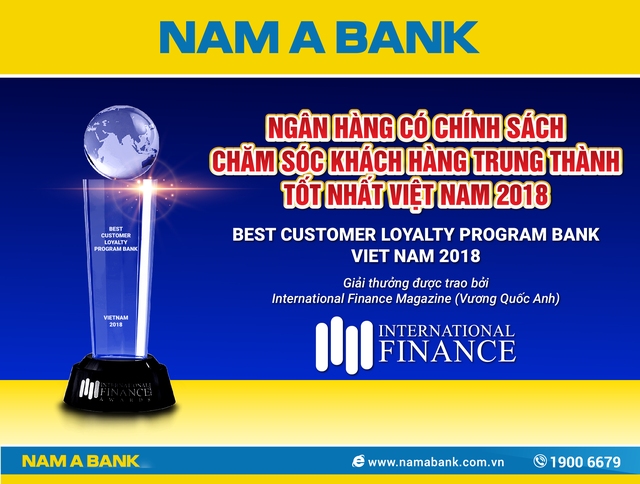 Nam A Bank được IFM vinh danh là ngân hàng có chính sách chăm sóc khách hàng trung thành tốt nhất Việt Nam 2018 - Ảnh 1.