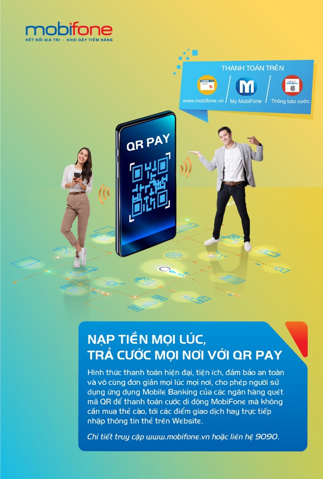 MobiFone: Nạp tiền mọi lúc, trả cước mọi nơi với QR Pay - Ảnh 1.