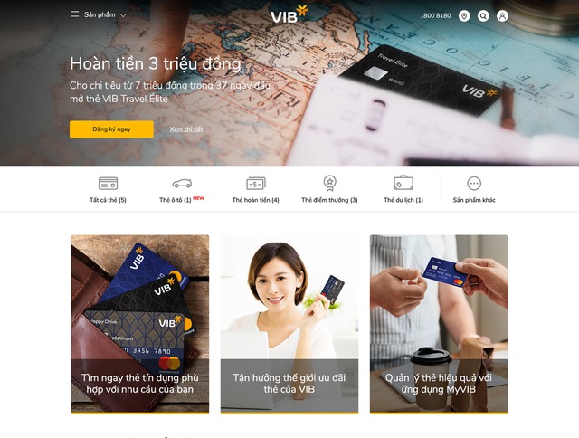 Những dịch vụ nổi bật trên website ngân hàng số VIB - Ảnh 1.