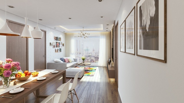 Các căn hộ Eco Green City được thiết kế mở, đảm bảo 100% căn hộ đều đón nắng, đón gió tự nhiên