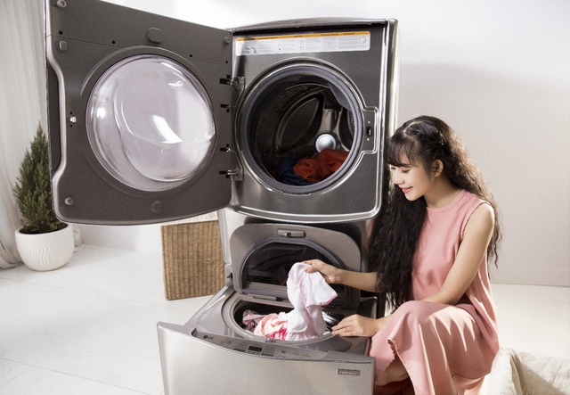 Minh Hà chia sẻ bí quyết giặt giũ quần áo siêu tiện lợi khi gia đình đông con - Ảnh 2.