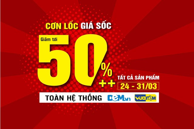 Giảm sập giá tới 50%++ chăn ga gối đệm chính hãng tại hệ thống 38 cửa hàng Vua Nệm và Dem.vn - Ảnh 1.
