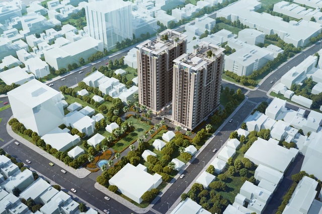 Phối cảnh tổng thể dự án Khu căn hộ thương mại cao cấp Luxcity