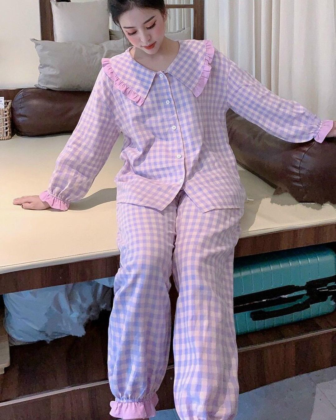 Ở nhà vẫn xinh: Chị em sắm pyjama dài tay mặc mùa lạnh là chí lý - Ảnh 7.