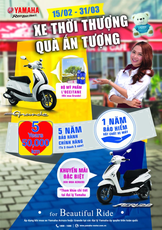 Hé lộ quà hàng hiệu khi mua xe máy Yamaha sành điệu - Ảnh 1.