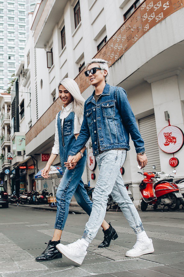 MiD Nguyễn, Thu Anh, Linh Chi hẹn h&ograve; c&ugrave;ng hot boy Brian Trần trong trang phục jean V-SixtyFour - Ảnh 6.