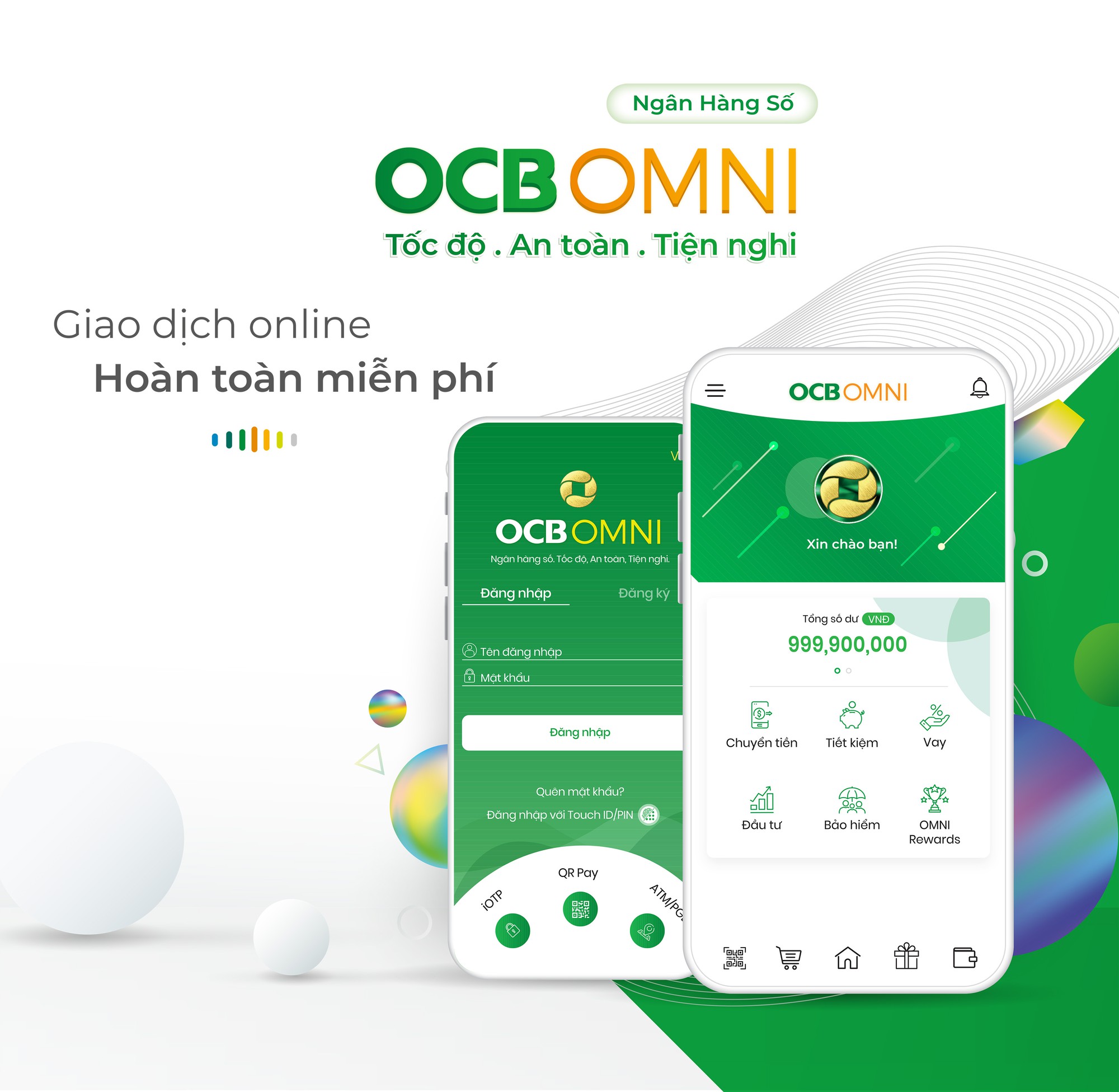 Trải nghiệm tính năng ngân hàng số OMNI của OCB