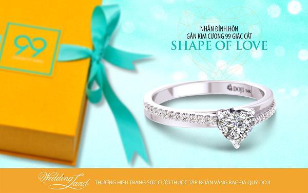 Nhẫn đ&iacute;nh h&ocirc;n Shape of Love: Khoảnh khắc ngọt ng&agrave;o của t&igrave;nh y&ecirc;u vĩnh cửu - Ảnh 2.