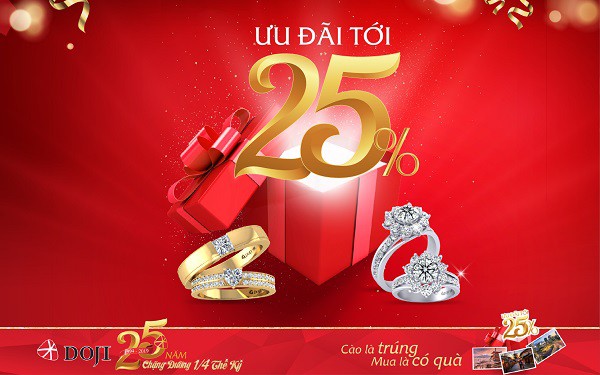 Sinh nhật DOJI 25 năm: Ưu đãi lớn - Cào là trúng - Mua là có quà! - Ảnh 1.