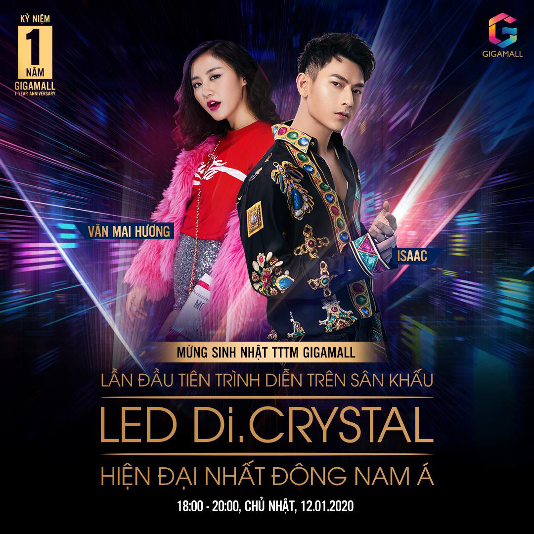 Isaac, Văn Mai Hương lần đầu tiên trình diễn trên sân khấu Led Di.Crystal hiện đại Đông Nam Á - Ảnh 1.
