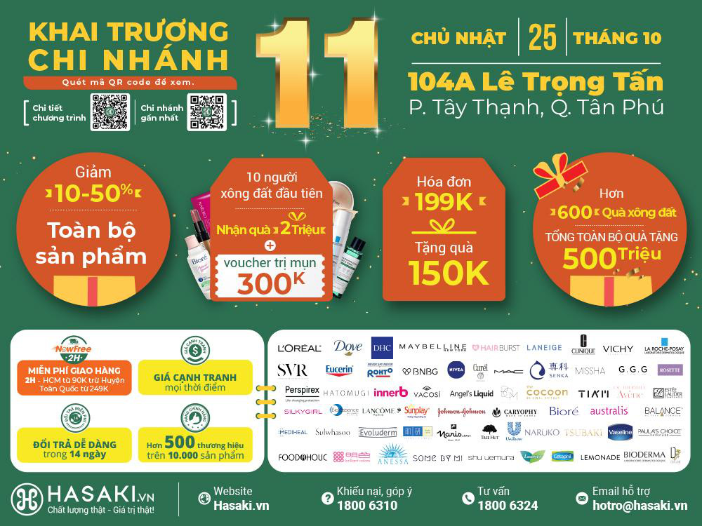 Khai trương chi nhánh 11: Hasaki “chơi lớn” bán mỹ phẩm chính hãng “sang - xịn” giá chỉ 1.000 đồng - Ảnh 2.