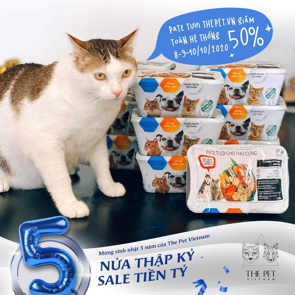 Tri ân tưng bừng, mừng sinh nhật 5 năm cùng thức ăn chó mèo The Pet Việt Nam - Ảnh 1.