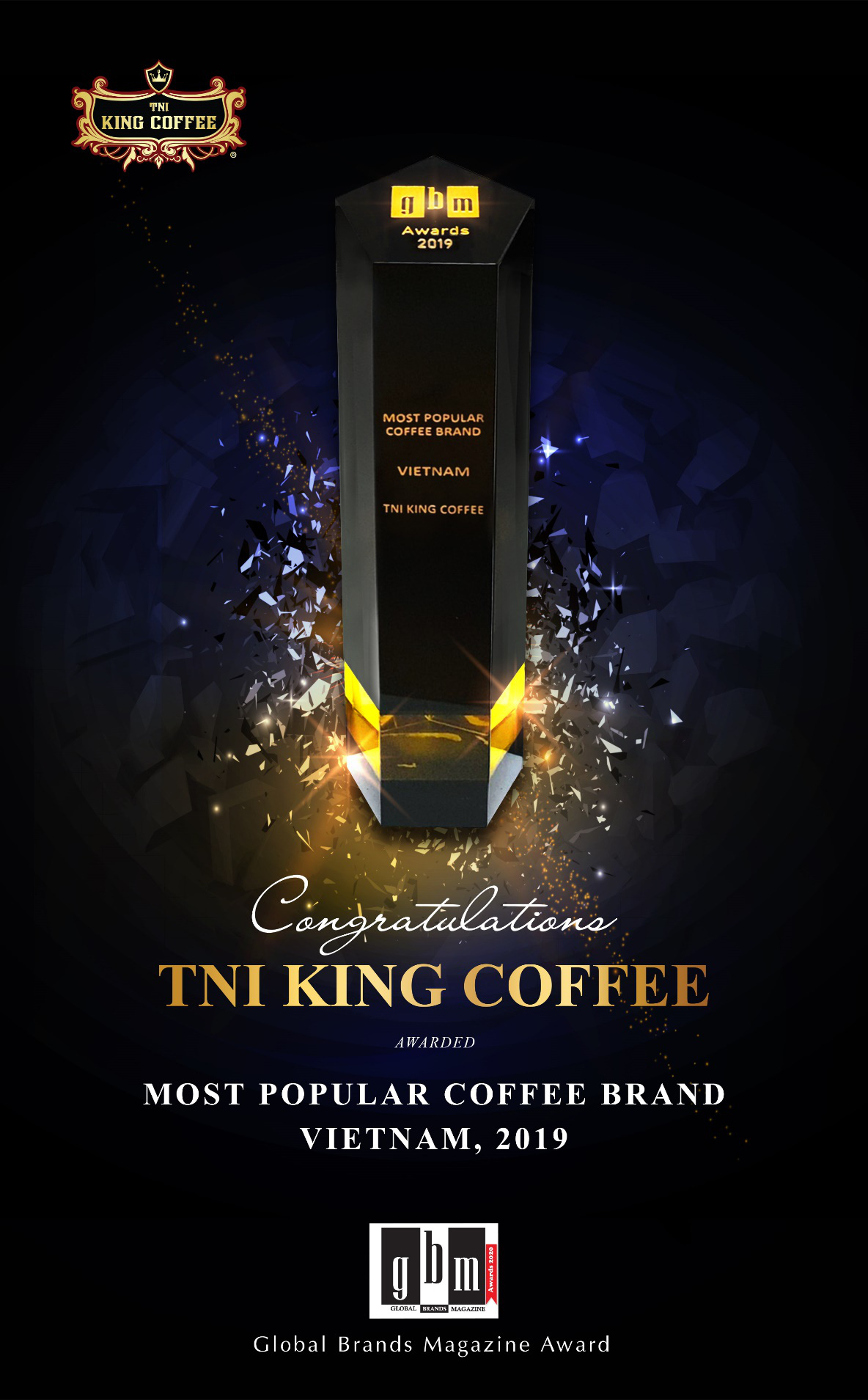TNI King Coffee là doanh nghiệp F&B duy nhất tại Việt Nam nhận giải
