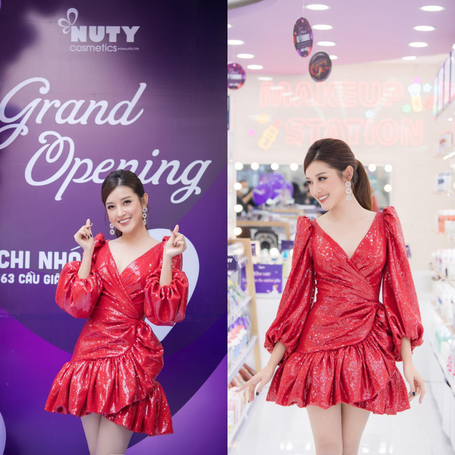 Á hậu Huyền My rạng rỡ đến dự sự kiện khai trương Nuty Cosmetics chi nhánh 9 tại Hà Nội - Ảnh 2.