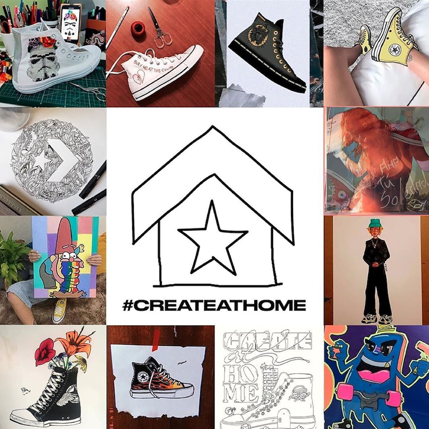 Converse thực tế hóa thương hiệu giữa mùa Covid với #CreateAtHome - Ảnh 1.