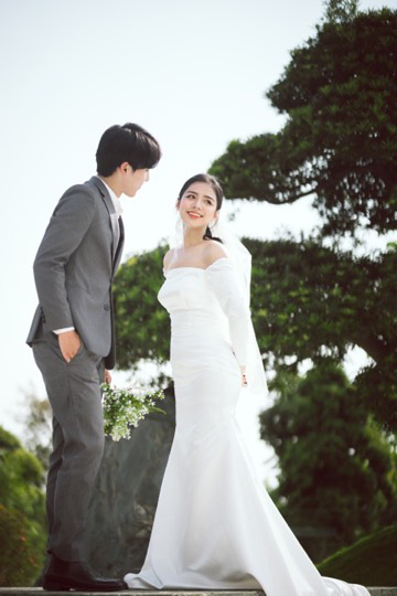 Ngất ngây bộ ảnh cưới đẹp như mơ tại vườn Nhật Bản Vinhomes Smart City - Ảnh 6.