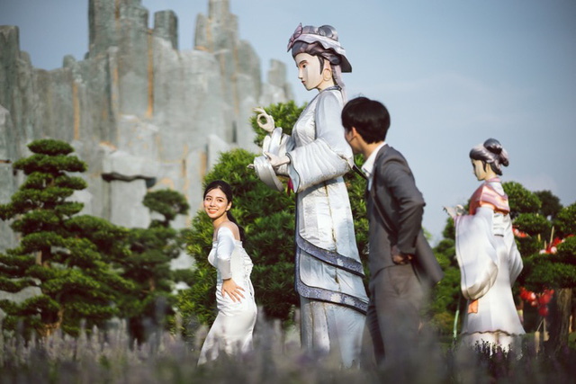 Ngất ngây bộ ảnh cưới đẹp như mơ tại vườn Nhật Bản Vinhomes Smart City - Ảnh 5.