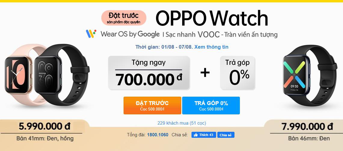 Đặt trước siêu phẩm OPPO Watch đầu tiên với “giá cực tốt”, chỉ có tại Thế Giới Di Động - Ảnh 1.