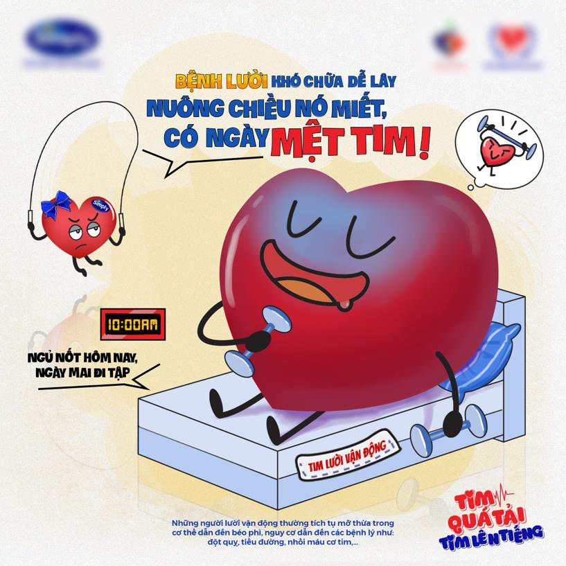 Bộ tranh “Tim quá tải - tim lên tiếng” cảnh báo các nguy cơ bệnh tim mạch - Ảnh 7.