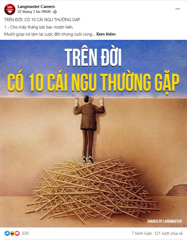 Sự nghiệp thăng hoa nhờ follow fanpage tuyển dụng lớn tại Việt Nam: Langmaster Careers - Ảnh 2.