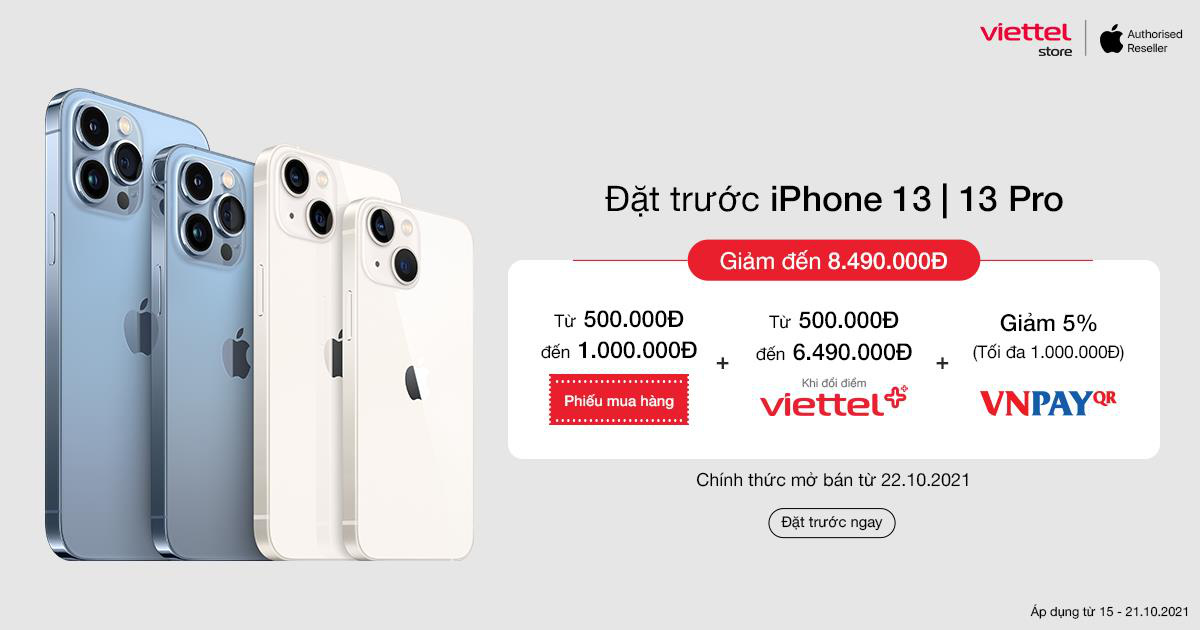 Viettel Store chính thức nhận đặt trước iPhone 13 Series chỉ từ 13.000.000đ - Ảnh 2. Viettel Store chính thức nhận đặt trước iPhone 13 Series chỉ từ 13.000.000đ - Ảnh 2.