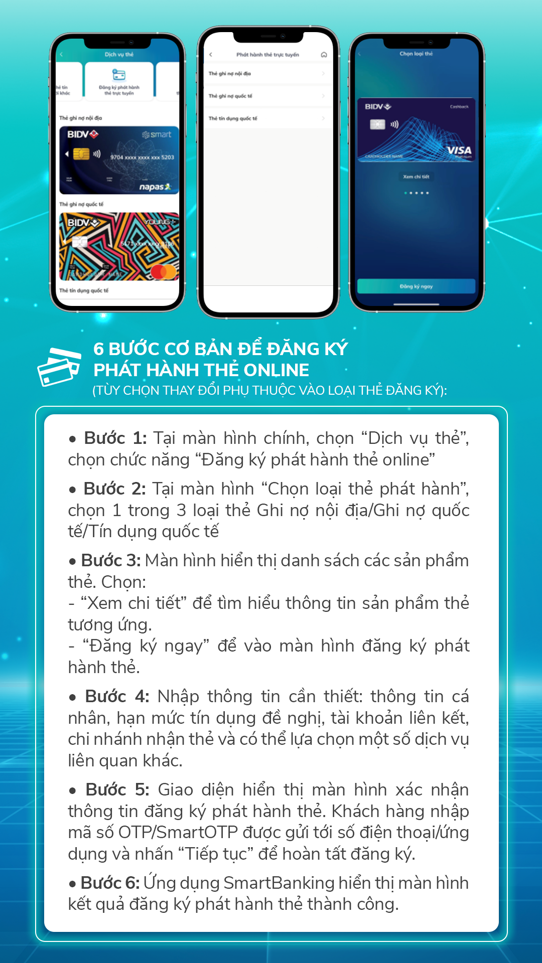Mở thẻ cực nhanh - Đổi PIN cực dễ trên ứng dụng SmartBanking của BIDV - Ảnh 2. Mở thẻ cực nhanh - Đổi PIN cực dễ trên ứng dụng SmartBanking của BIDV - Ảnh 2.