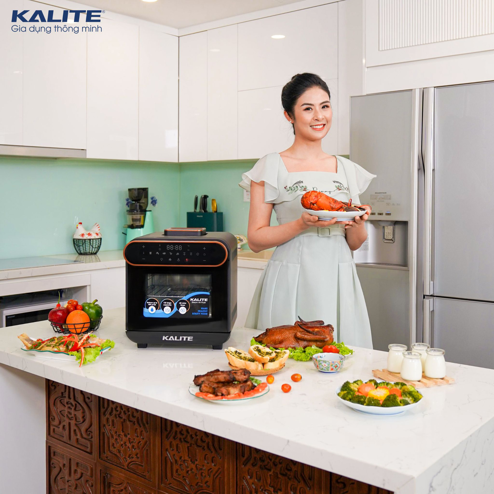 Đột nhập căn bếp của Hoa hậu Ngọc Hân để xem có gì? - Ảnh 1. Đột nhập căn bếp của Hoa hậu Ngọc Hân để xem có gì? - Ảnh 1.