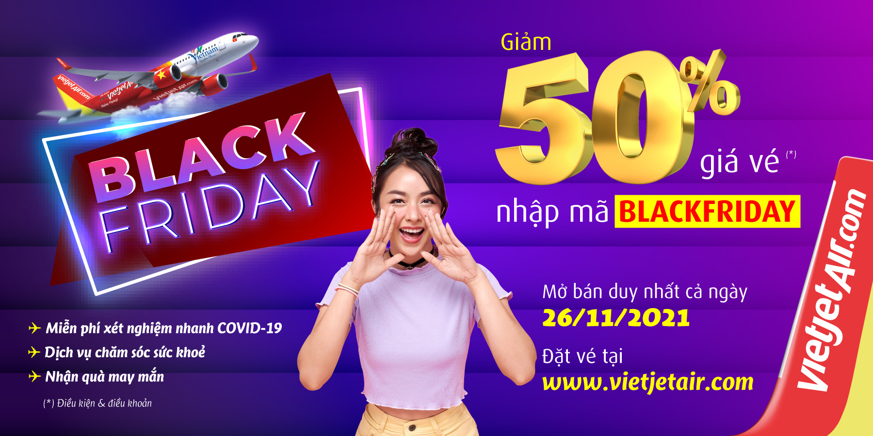 Đừng bỏ lỡ ngày hội mua sắm Black Friday với vé 0 đồng bay cùng Vietjet - Ảnh 1.