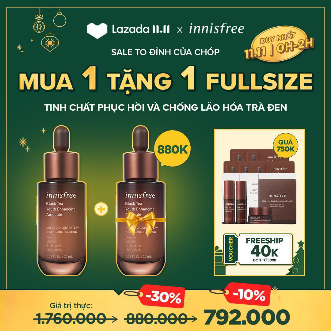 Bắt nhịp trái tim phái đẹp ngày 11.11, innisfree tặng quà “đỉnh của chóp” trên toàn mặt trận Lazada, Shopee, Tiki và website chính hãng - Ảnh 2.