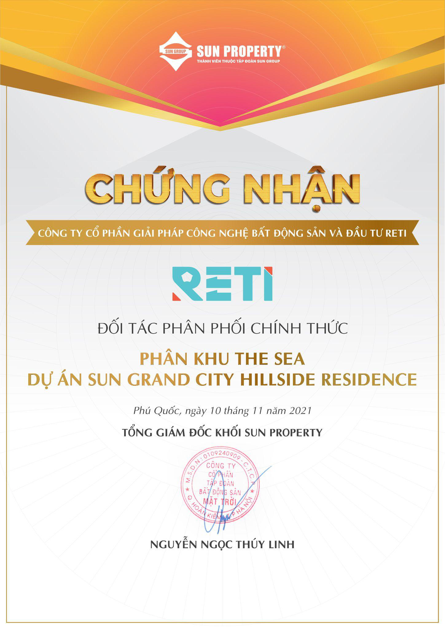 RETI phân phối chính thức phân khu The Sea Sun Grand City Hillside Residence - Ảnh 1.