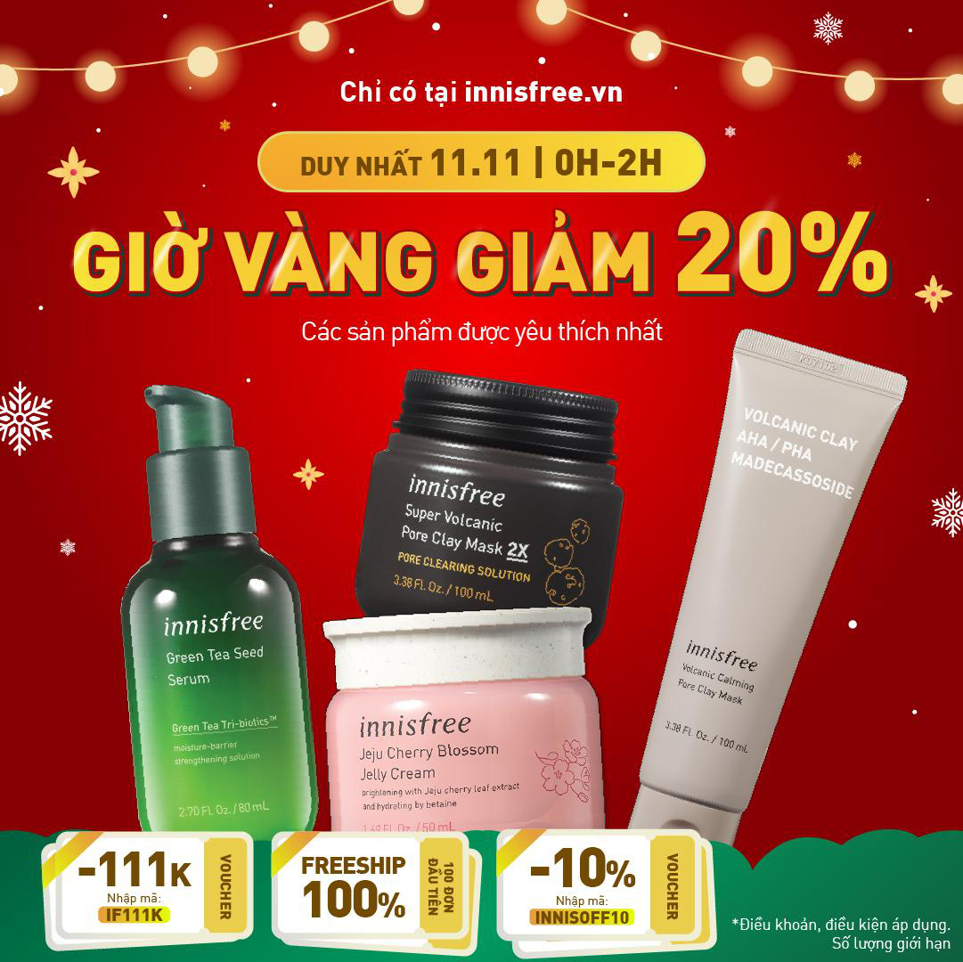 Bắt nhịp trái tim phái đẹp ngày 11.11, innisfree tặng quà “đỉnh của chóp” trên toàn mặt trận Lazada, Shopee, Tiki và website chính hãng - Ảnh 12.