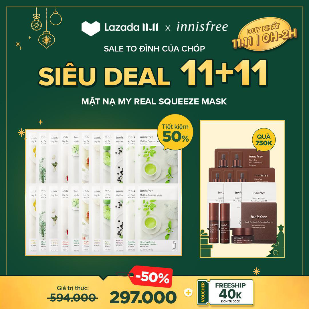 Bắt nhịp trái tim phái đẹp ngày 11.11, innisfree tặng quà “đỉnh của chóp” trên toàn mặt trận Lazada, Shopee, Tiki và website chính hãng - Ảnh 5.