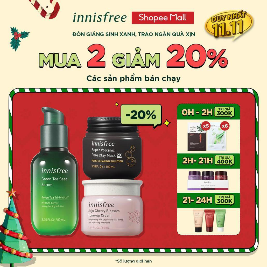 Bắt nhịp trái tim phái đẹp ngày 11.11, innisfree tặng quà “đỉnh của chóp” trên toàn mặt trận Lazada, Shopee, Tiki và website chính hãng - Ảnh 6.