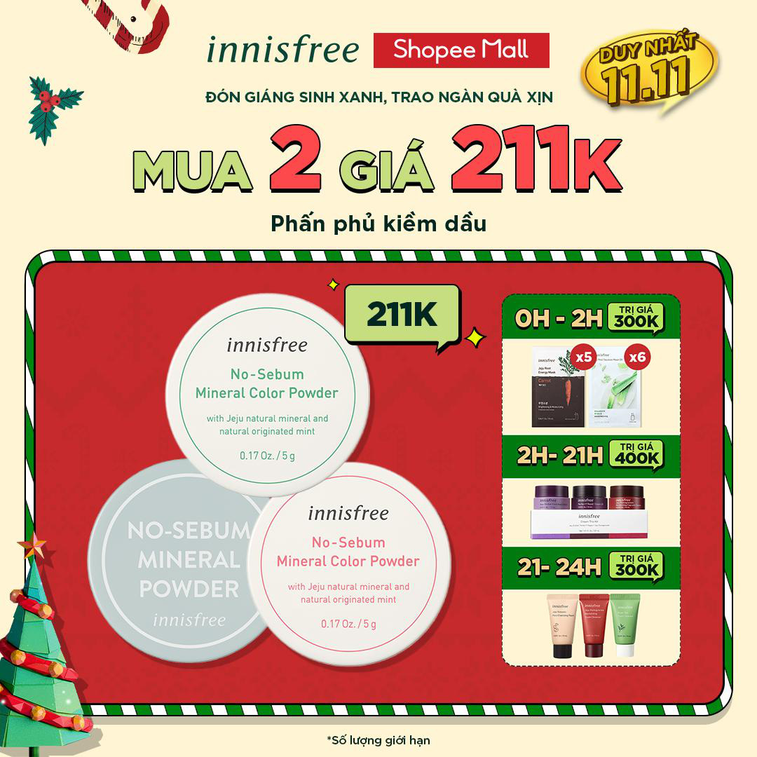 Bắt nhịp trái tim phái đẹp ngày 11.11, innisfree tặng quà “đỉnh của chóp” trên toàn mặt trận Lazada, Shopee, Tiki và website chính hãng - Ảnh 8.