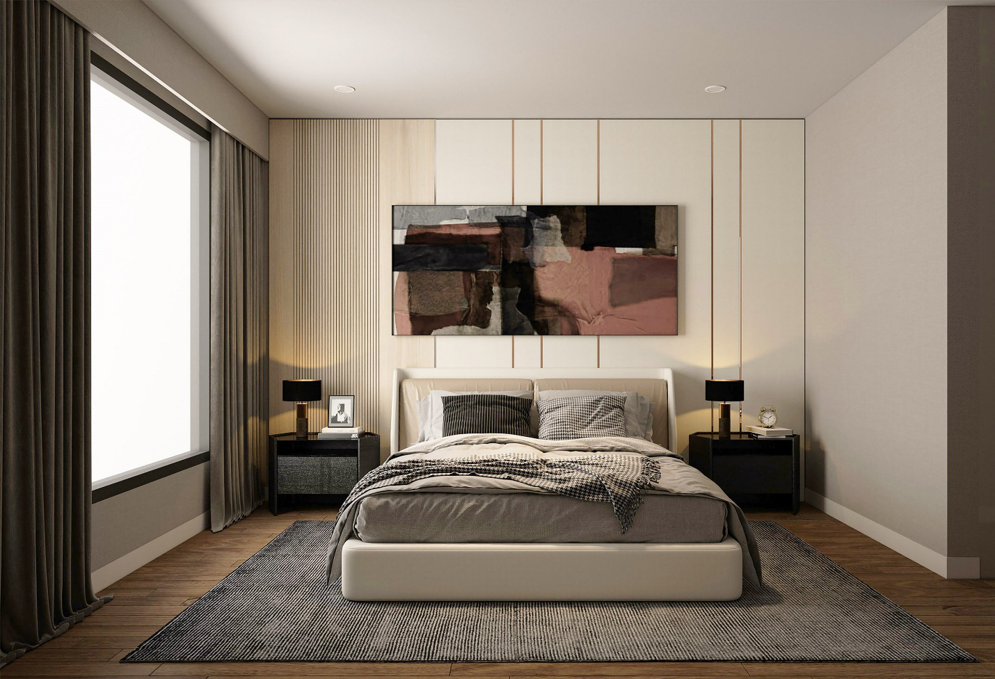 Thiết kế phòng ngủ đơn giản như vô cùng sạng trọng của dự án Imperia An Phú