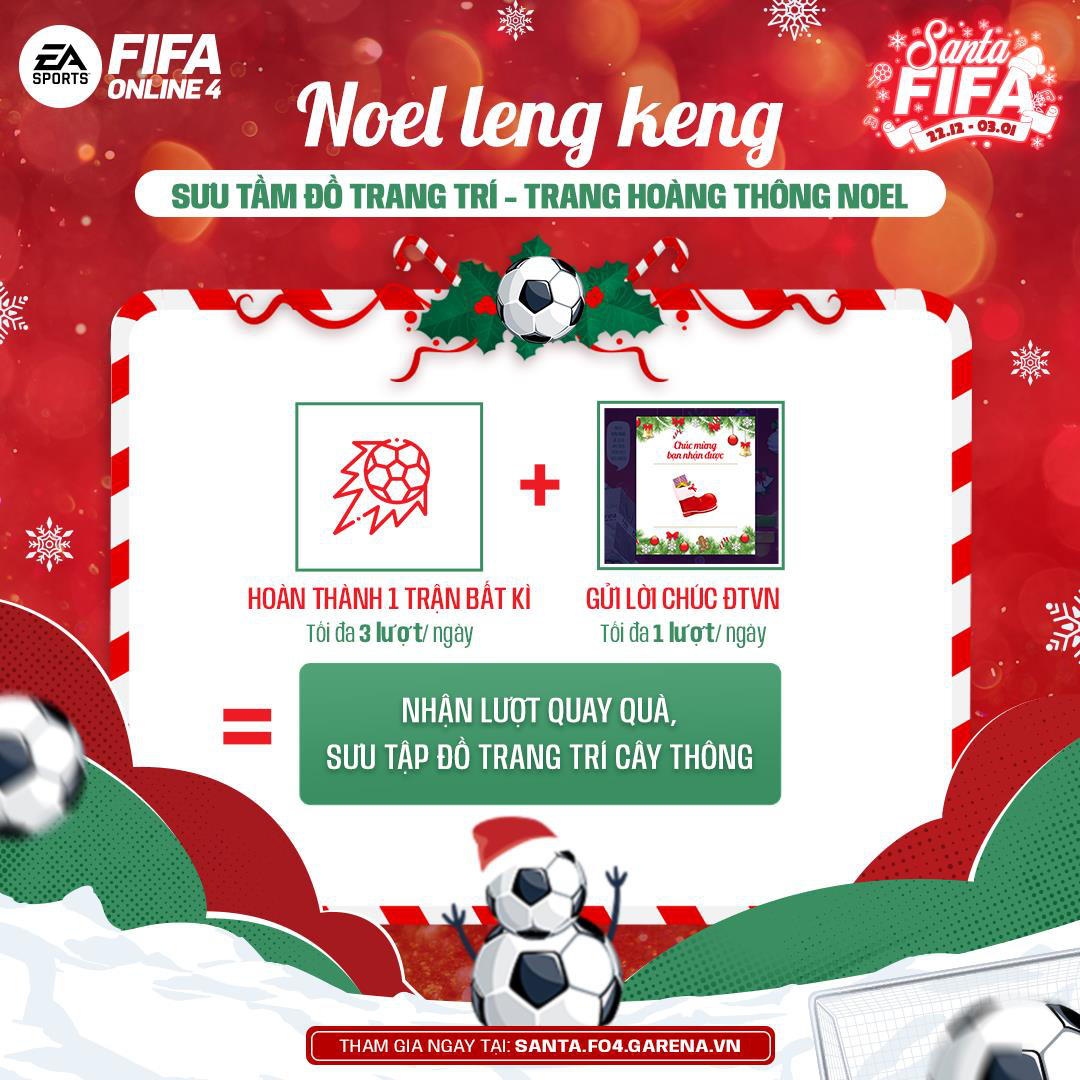 Đón nhận bão quà và cổ vũ Đội tuyển Việt Nam với sự kiện Giáng sinh đến từ FIFA Online 4 - Ảnh 1.