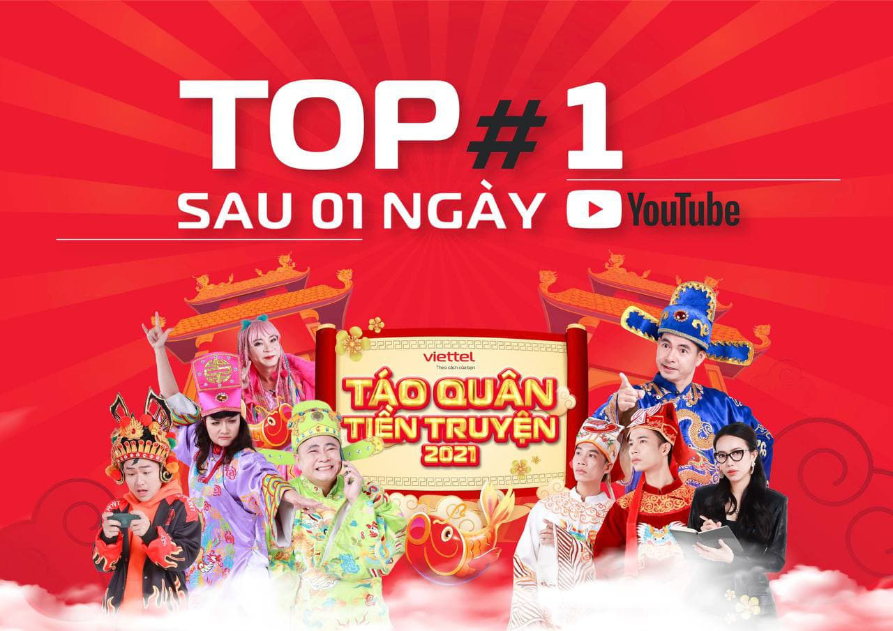 Táo Quân Tiền Truyện dễ dàng chiếm top 1 trending YouTube, nhiều gương