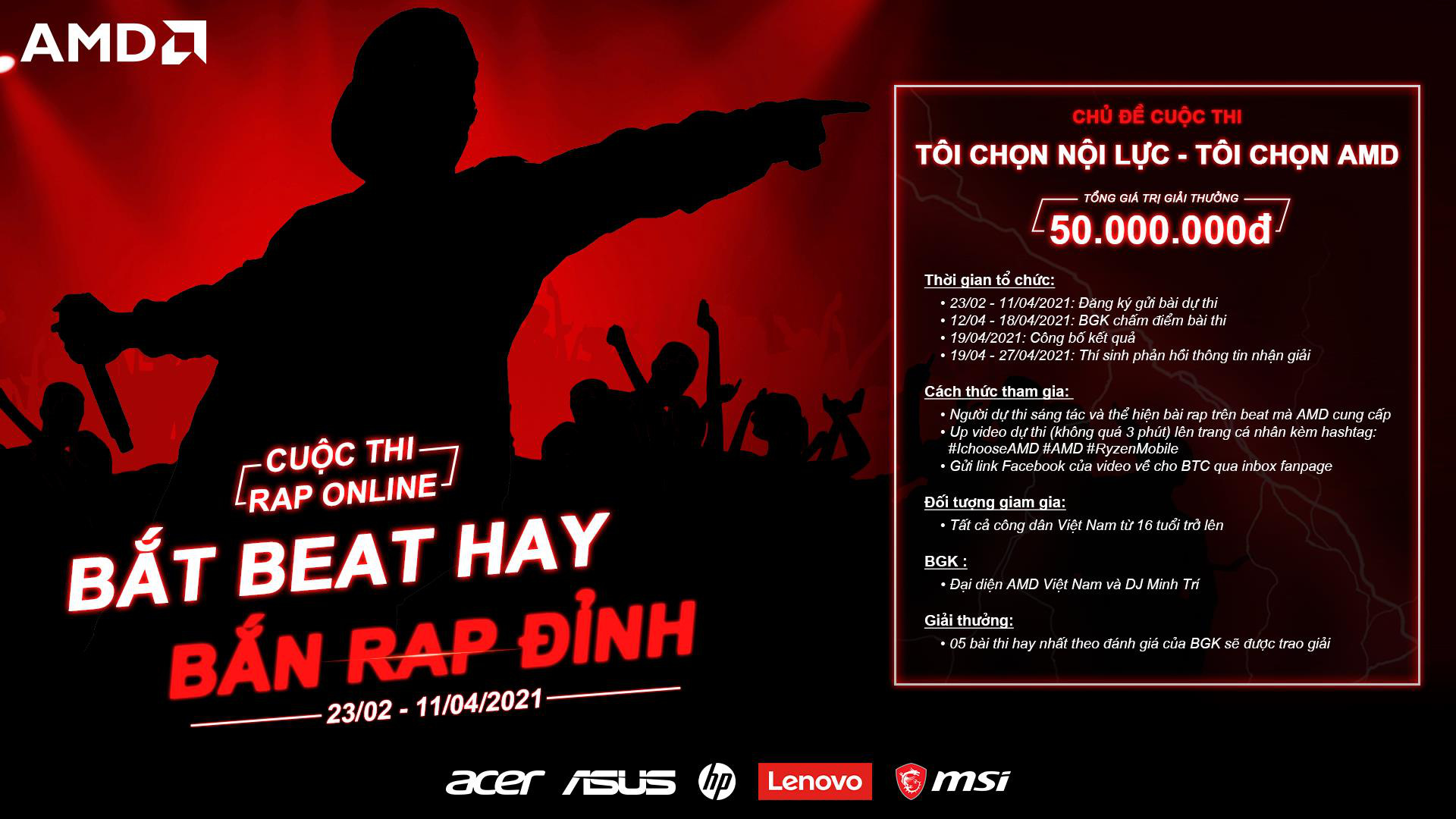&ldquo;Bắt beat hay, Bắn rap đỉnh&rdquo; - AMD khởi động cuộc thi rap cực chất tr&ecirc;n to&agrave;n quốc - Ảnh 2.