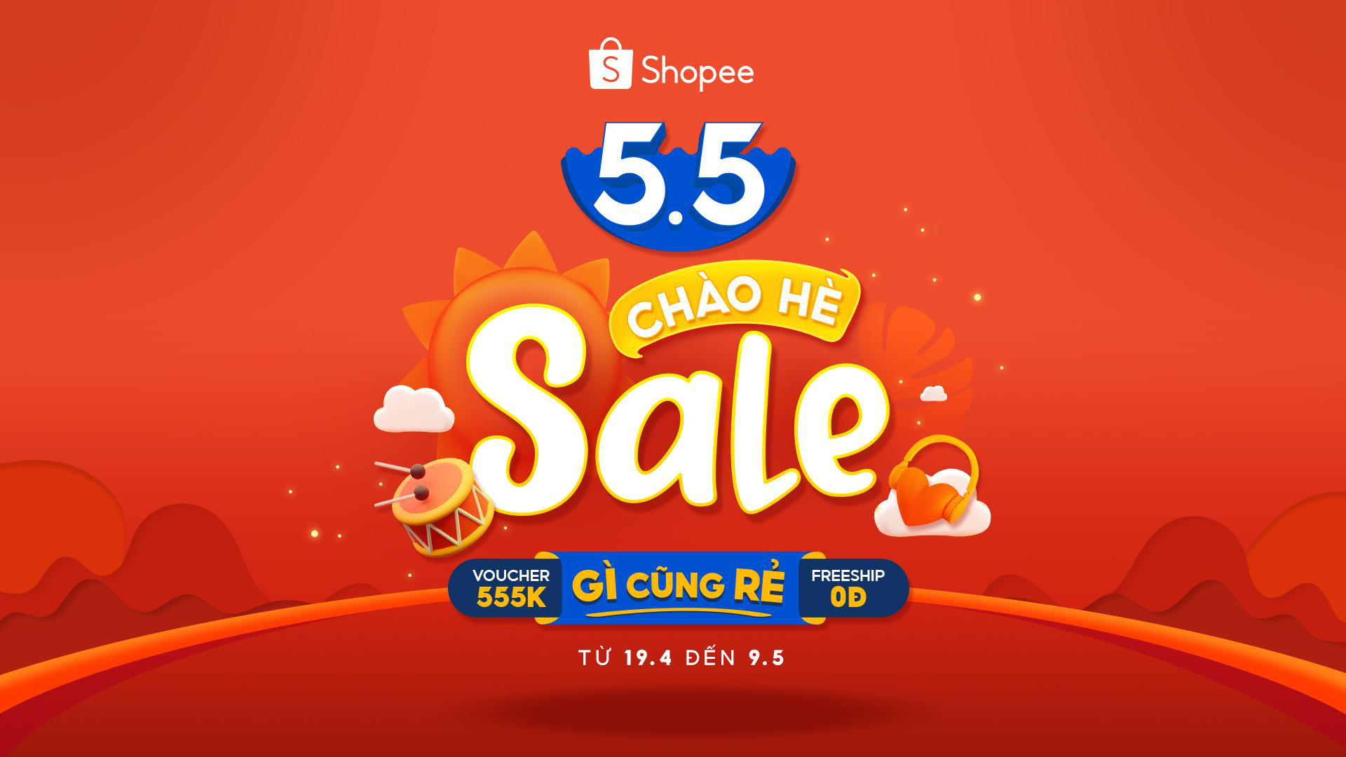 Shopee 5.5 Sale Chào Hè: Canh giờ săn sale hàng đỉnh giá hời còn kèm ưu đãi