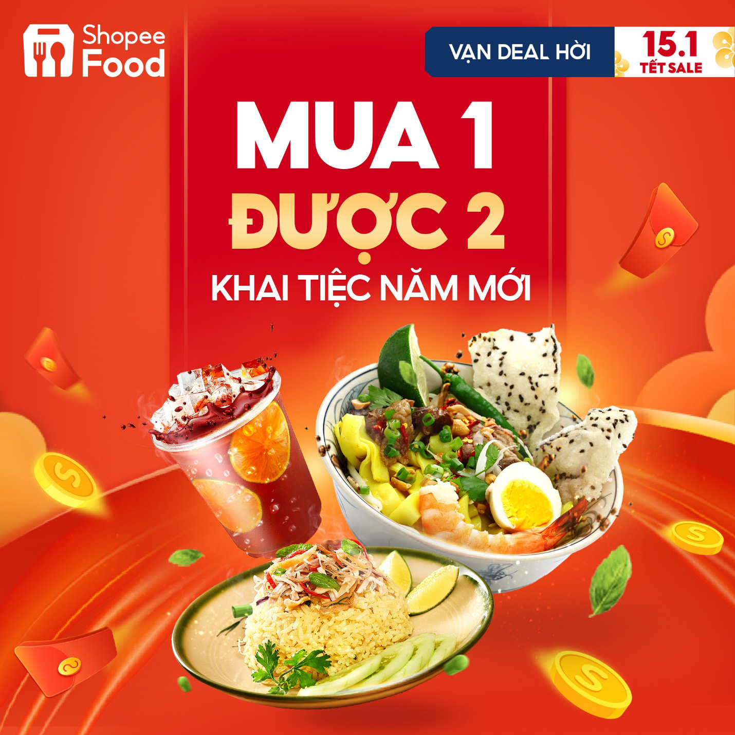 8 điều không nên bỏ lỡ tại sự kiện ShopeeFood Tết Sale - 15.1 Vạn deal hời - Ảnh 1.