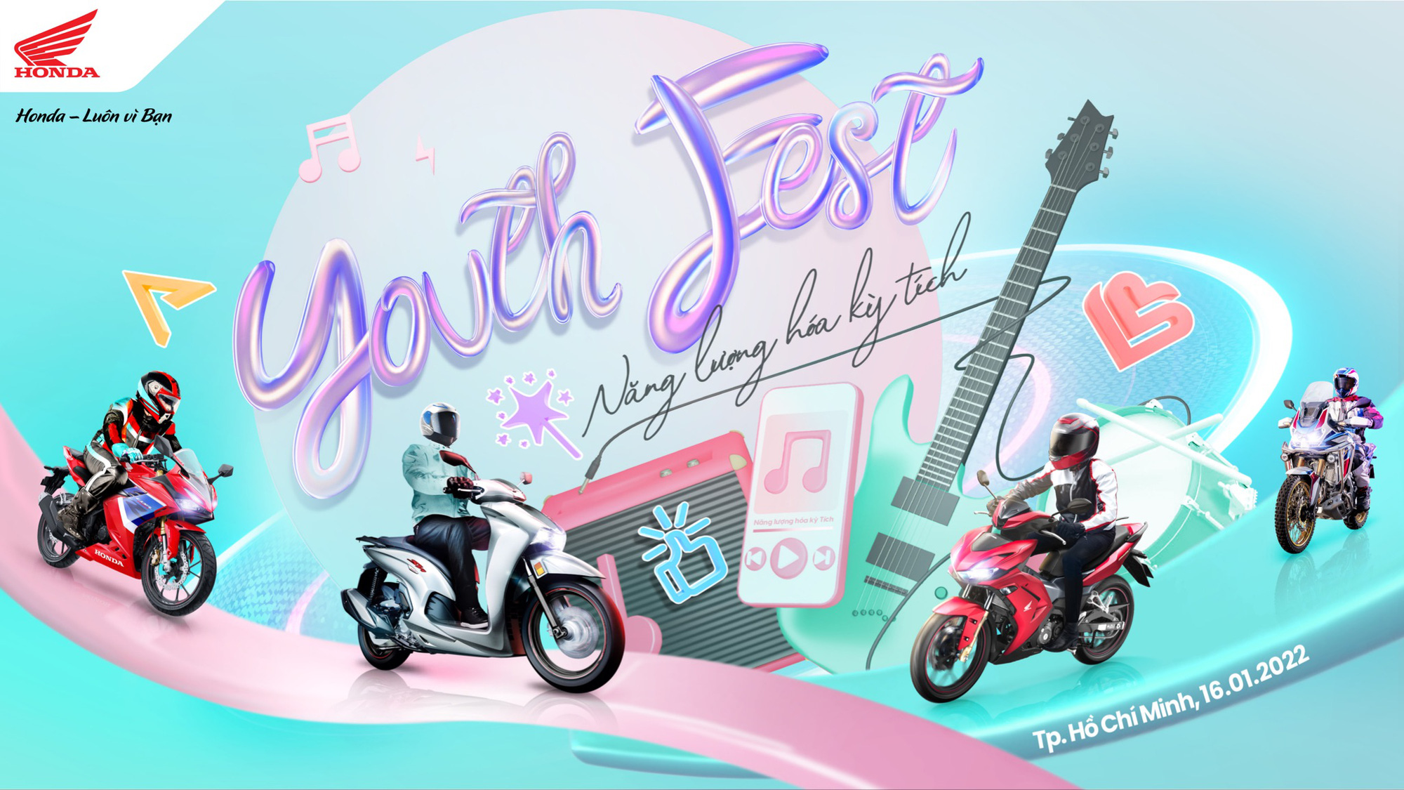 Sơn Tùng M-TP, Đen cùng loạt sao Việt bùng nổ năng lượng tại Honda Youth Fest 2022 - Ảnh 1.