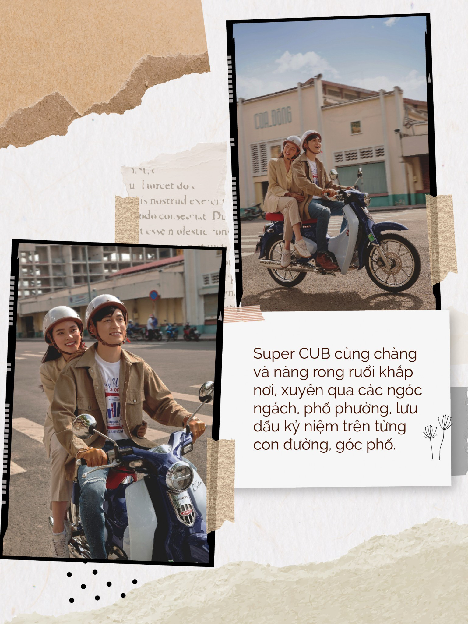 Ngắm bộ ảnh Super Cub cực nên thơ giữa lòng Sài Gòn cùng Lu Đỗ & Linh Phạm - Ảnh 4.