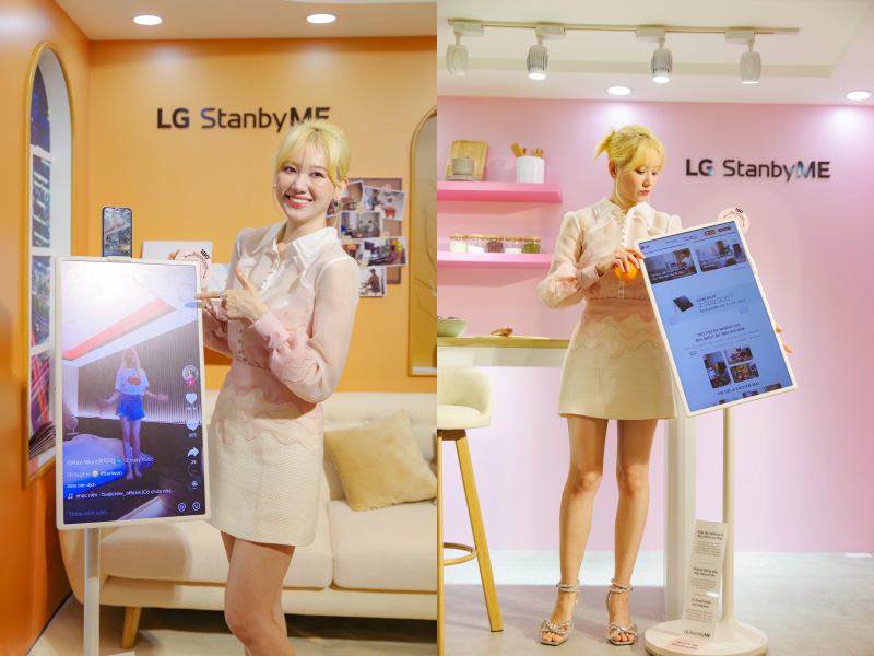 Hari Won tròn mắt bất ngờ khi lần đầu trải nghiệm LG StanbyME, thiết bị giải trí không dây đình đám bậc nhất hiện nay - Ảnh 4.