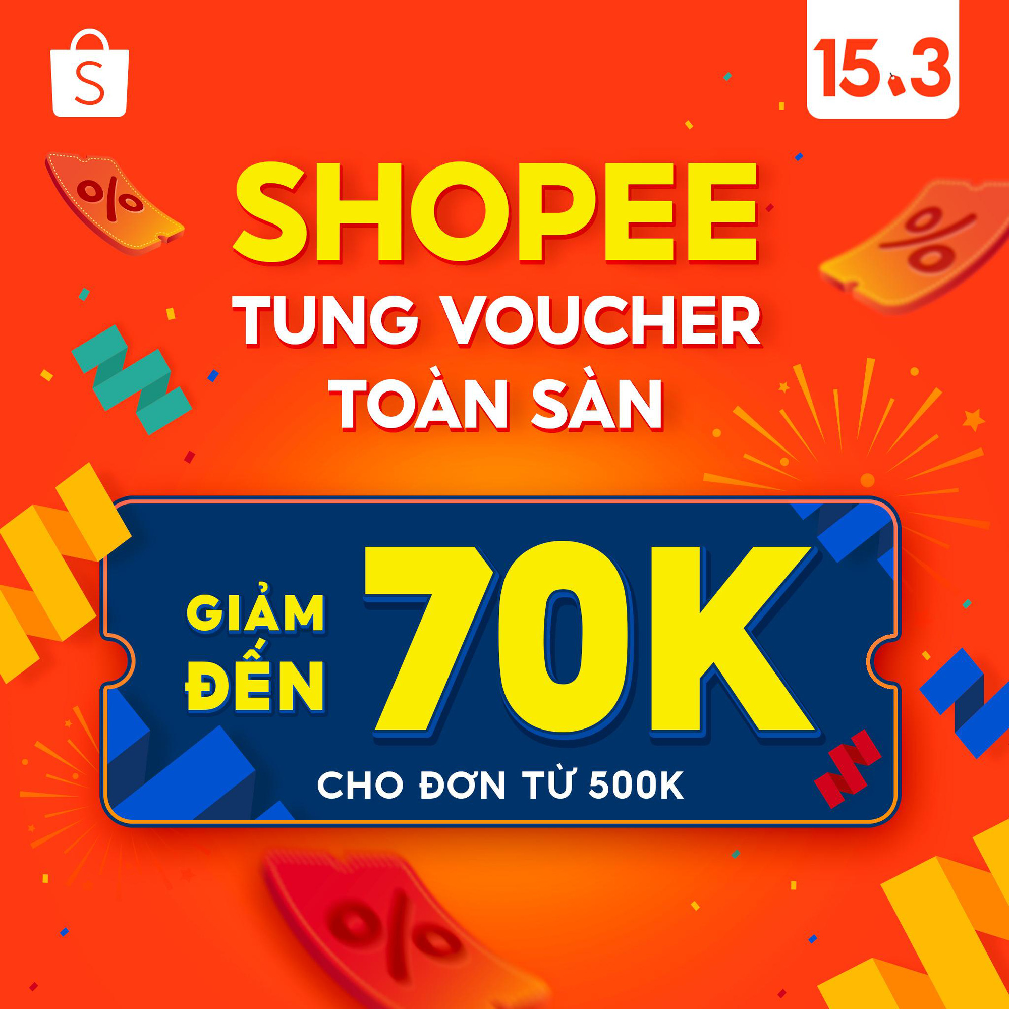 Shopee nạp thêm kho voucher khủng, người dùng thỏa sức săn loạt deal rẻ bất ngờ ngày 15.3 - Ảnh 1.