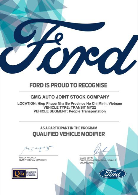 Dcar Limousine đạt chứng chỉ chất lượng QVM của Ford - Ảnh 1.