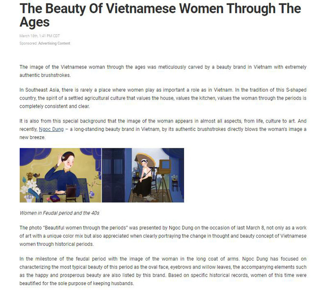 Tự hào về chiến dịch dành cho Phụ nữ tại Việt Nam được báo chí Mỹ đưa tin - Ảnh 2.