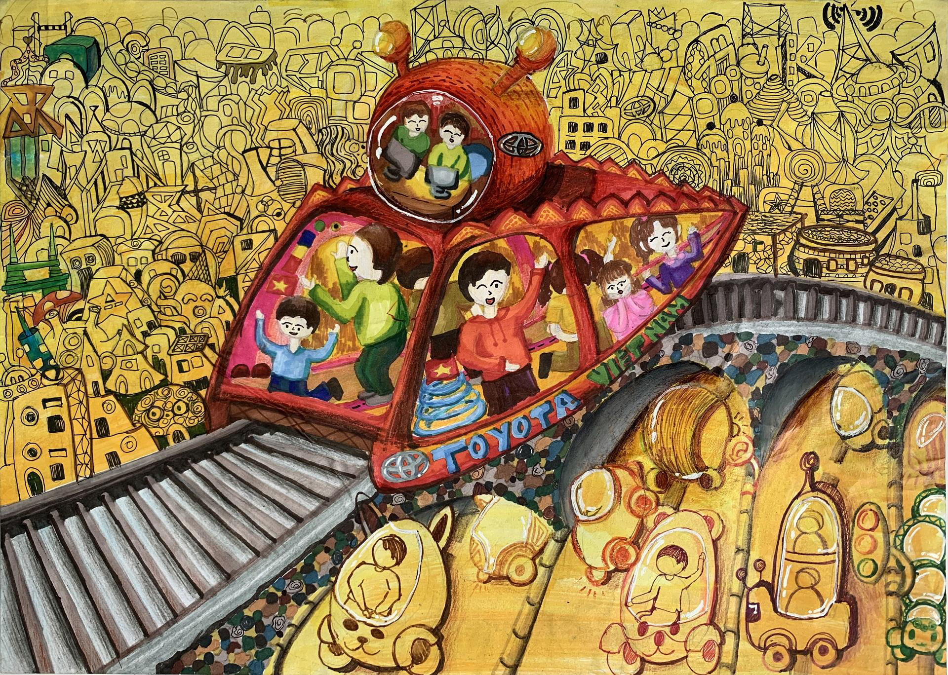 Cuộc thi vẽ tranh quốc tế Toyota “Chiếc ô tô mơ ước” lần thứ 11 - sân chơi thỏa sức sáng tạo dành cho trẻ em Việt Nam - Ảnh 3.